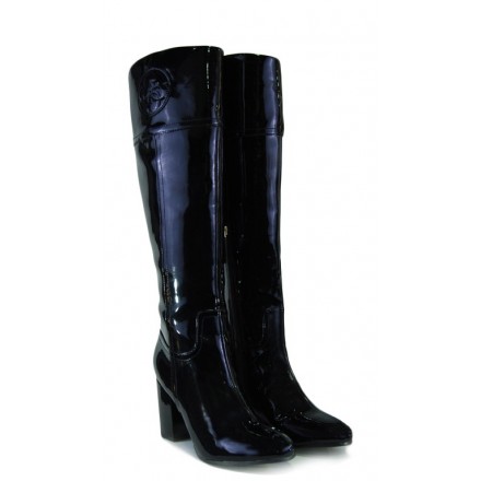 Bota efecto Charol / caña alta Guess Para Mujer