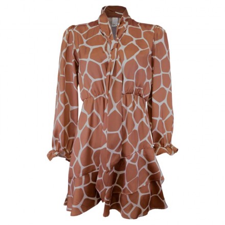 VESTIDO ANIMAL PRINT CON LAZO QGUAPA
