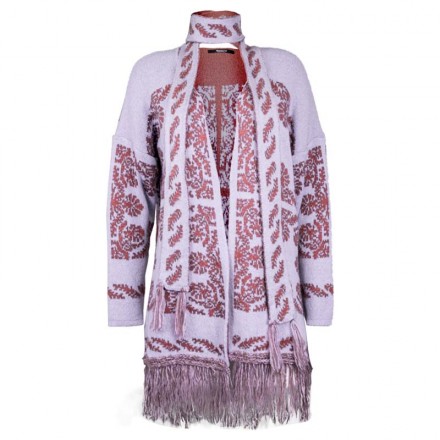 CHAQUETA MARRÓN Y MALVA ESTAMPADA SISTE´S
