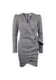 VESTIDO PRINCIPE DE GALES CON FRUNCIDO RELISH