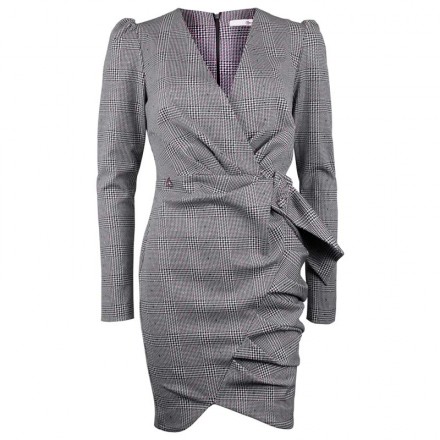 VESTIDO PRINCIPE DE GALES CON FRUNCIDO RELISH