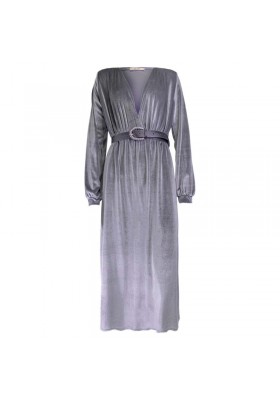 VESTIDO ESTILO TERCIOPELO PLATEADO NO-NÀ