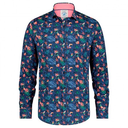 CAMISA JUNGLA Y ANIMALES AZUL MARINO A FISH NAMED FRED