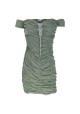 VESTIDO VERDE FRUNCIDO RELISH