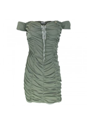 VESTIDO VERDE FRUNCIDO RELISH