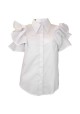 CAMISA BLANCA CON VOLANTES EN MANGAS DE RELISH