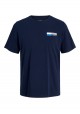 CAMISETA AZUL MARINO LOGO PEQUEÑO DE JACK & JONES