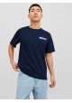 CAMISETA AZUL MARINO LOGO PEQUEÑO DE JACK & JONES