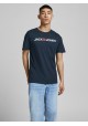 CAMISETA AZUL MARINO LOGO FRONTAL DE JACK & JONES