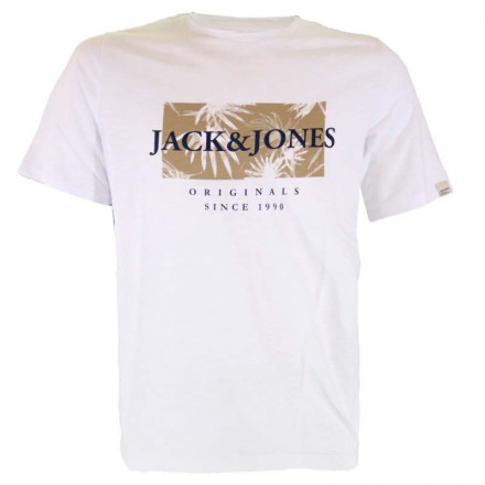 CAMISETA BLANCA LOGO FRONTAL DE JACK & JONES