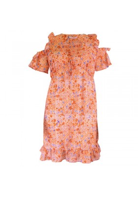 VESTIDO ESTAMPADO FLORES NARANJAS RELISH
